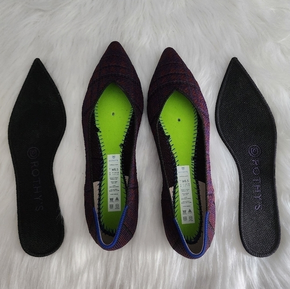 *NIB* Rothy's The Point in Cranberry Plaid - Picture 10 of 11